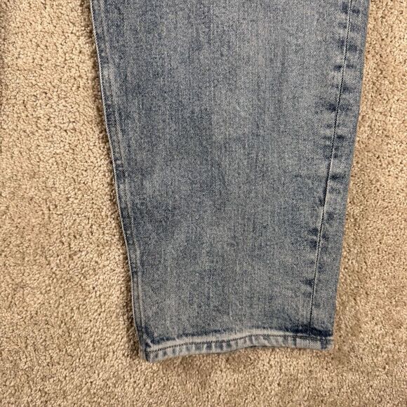 Express Jeans NWT Size‎ 16 Relaxed Tapered Mid Rise Straight Ankle Light Denim - Picture 7 of 15